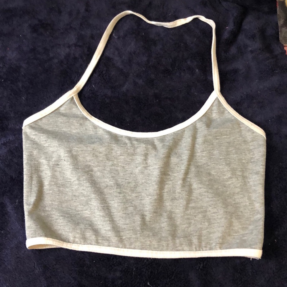 Gray Crop Top